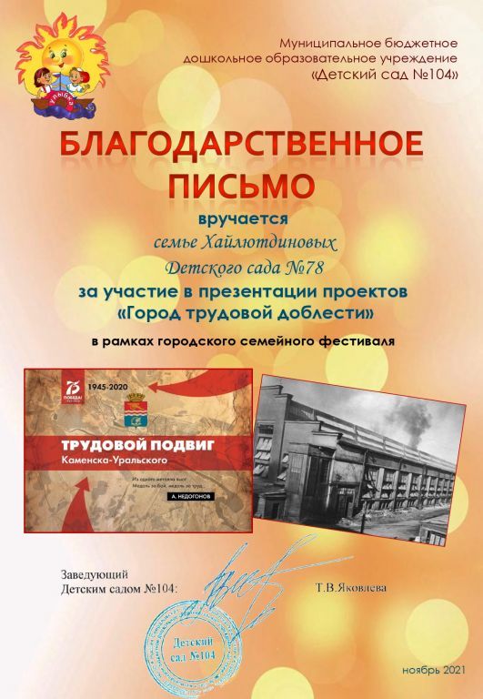 Благодарственное письмо за участие в семейном фестивале Город трудовой доблести 2021.jpg